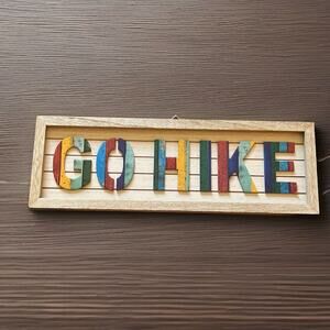 Target “Go Hike ” Wood Wall Sign New